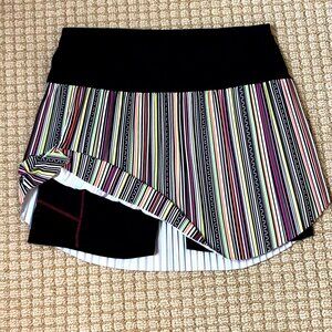 Lucky in Love Multi-colored stripe Tennis/Pickleball/Golf Skort, Size M (8-10)